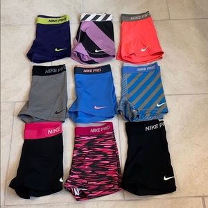 Nike pro shorts 9 pairs SOLD SOLD SOLD